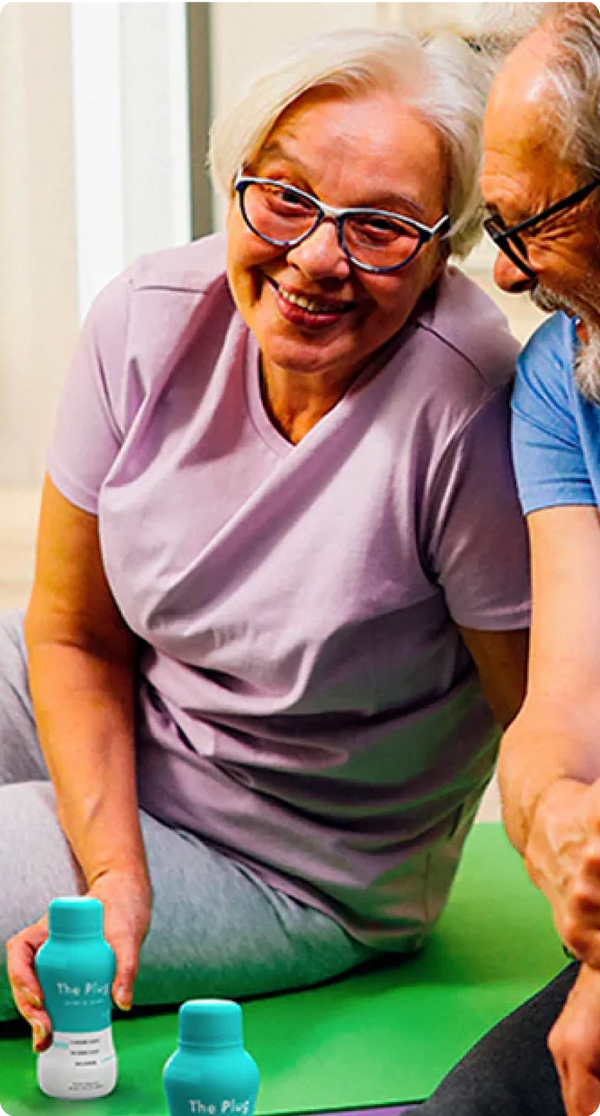 old couple using the plug