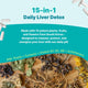15 Day Liver Cleanse - Gut and Cholesterol Support | Caffeine Free, NON GMO and Gluten-Free | Korean Herbs 15-in-1 Advanced Formula with Milk Thistle, Turmeric, Dandelion and B Vitamins | Vegan and Plant-Based | 2 Servings = 4 Capsules Daily