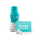 The Plug liver support drink bottle next to a Milk Thistle Turmeric Vitamin B pill packet on a white background